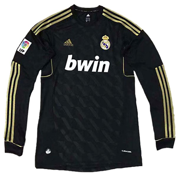 Camiseta Real Madrid Replica Segunda Ropa ML Retro 2011/12 Negro